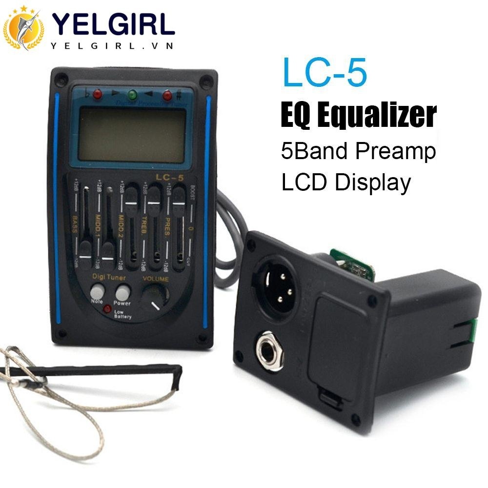 Hộp Pin EQ Equalizer Thông Dụng Cho Đàn Guitar YELGIRLA LC-5