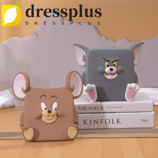 Dressplus Đồng Xu Tiết Kiệm Xe Tăng, Bền INS Tom Jerry Bình Đựng Tiền, Nhựa Trang Trí Dung Tích Lớn Dễ Thương Trẻ Em Hộp Bảo Quản Trang Trí