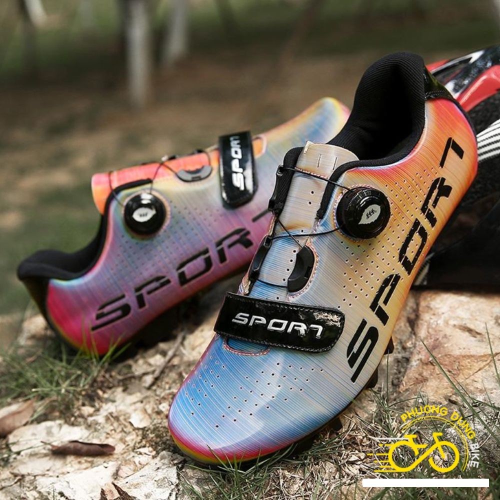 Giày nữ đi xe đạp thể thao Road, MTB SPORT (Đổi màu) - 1 Khóa Vặn (GIÀY KHÔNG CAN)
