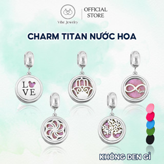  Hạt charm nước hoa Titan không gỉ xỏ vòng tay làm mặt dây chuyền nhiều mẫu hoạt hình - tặng 5 màu 