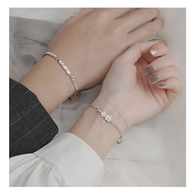Vòng Tay Mạ Bạc 925 Thời Trang Dành Cho Cặp Đôi