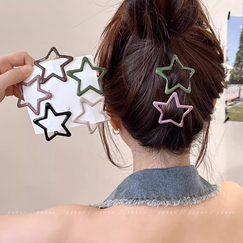 Kẹp Tóc Ngôi Sao Năm Cánh Cỡ Lớn Phong Cách Hàn Quốc Dễ Thương Cho Bé Gái