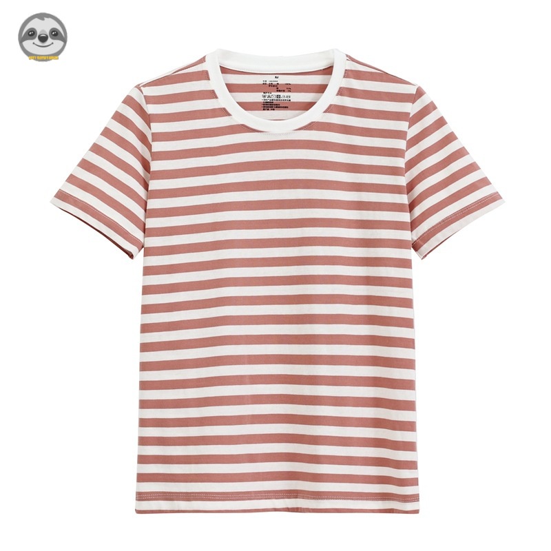 Áo Thun cotton Tay Ngắn Cổ Tròn Họa Tiết muji Phong Cách Nhật Bản Cho Nữ