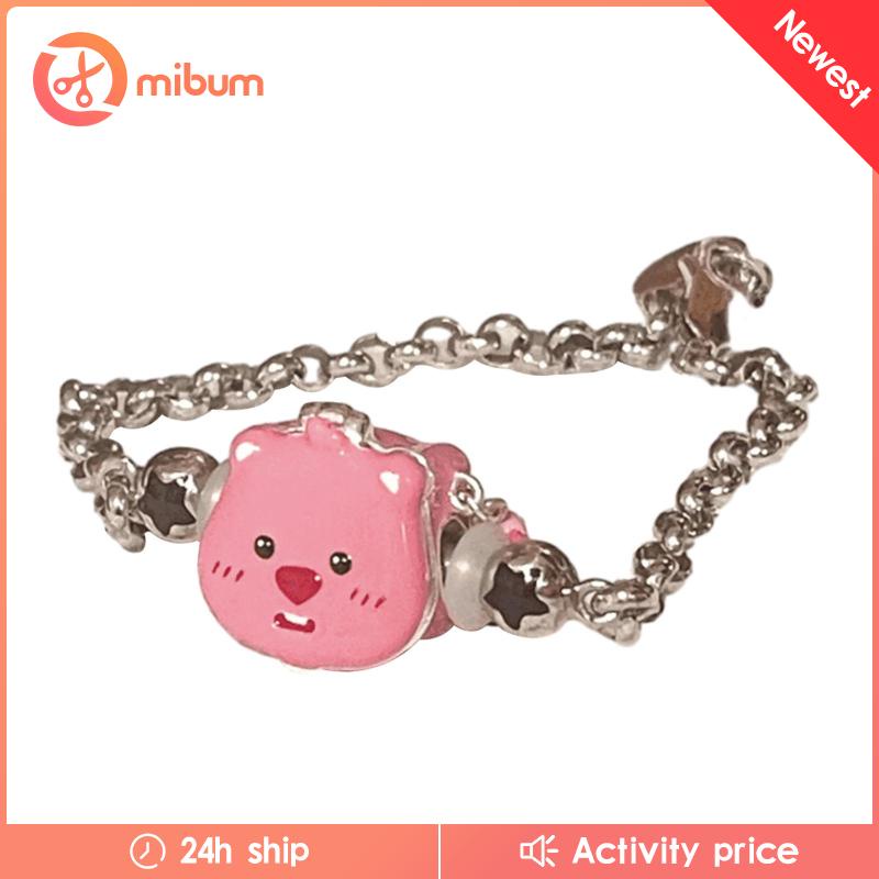Dễ Thương Vòng Đeo Tay Màu Hồng Nhẹ Nhàng Hình ruki loopy Đáng Yêu Thời Trang Cho Nữ
