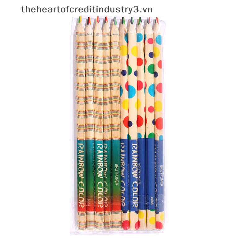 Set 10 Bút Chì Màu Bằng Gỗ diy Dễ Thương Chuyên Nghiệp