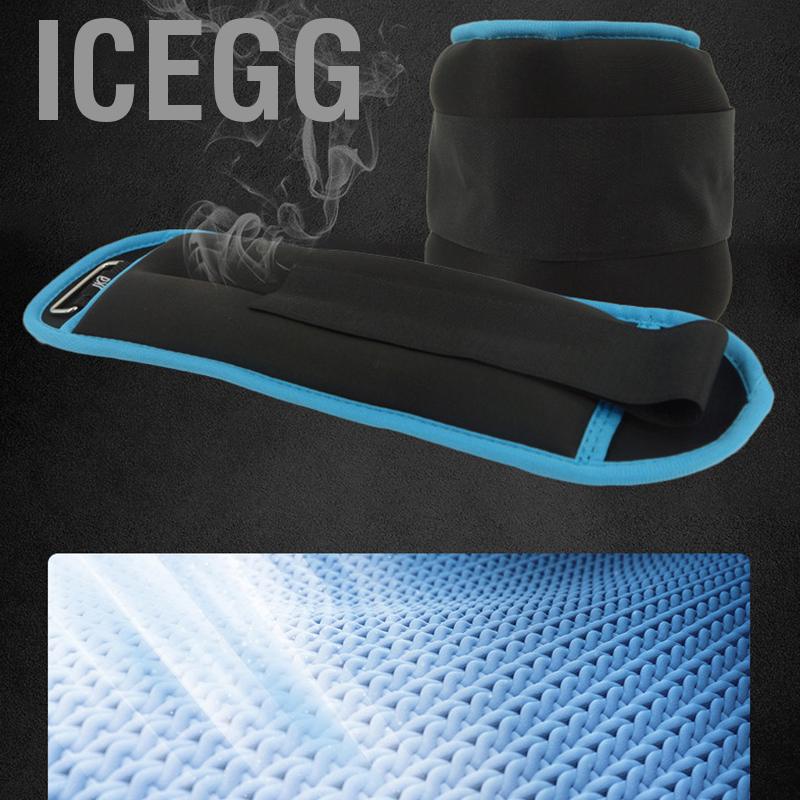 Icegg 1 Pair Ankle Weights Strength Training Weight Bearing Adjustable Wrist Sandbag Running Walking