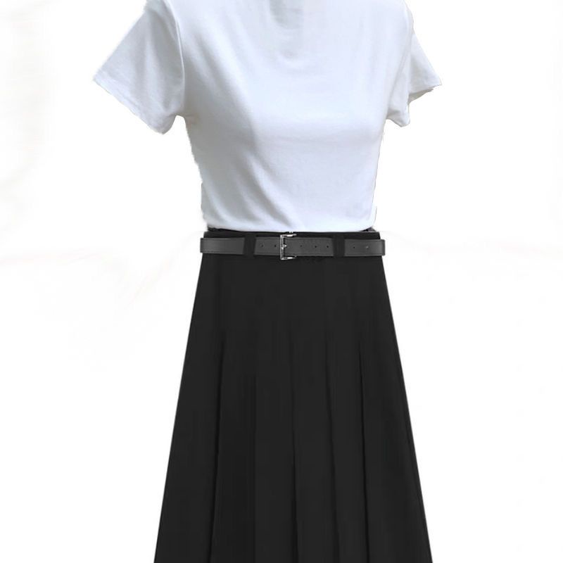 Set Áo Thun Lửng Và Chân Váy Dài Thời Trang Dành Cho Nữ