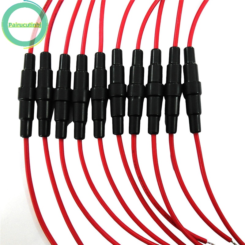 Parucutin Set 10 Hộp Cầu Chì 5x20mm Kèm Dây Cáp vn