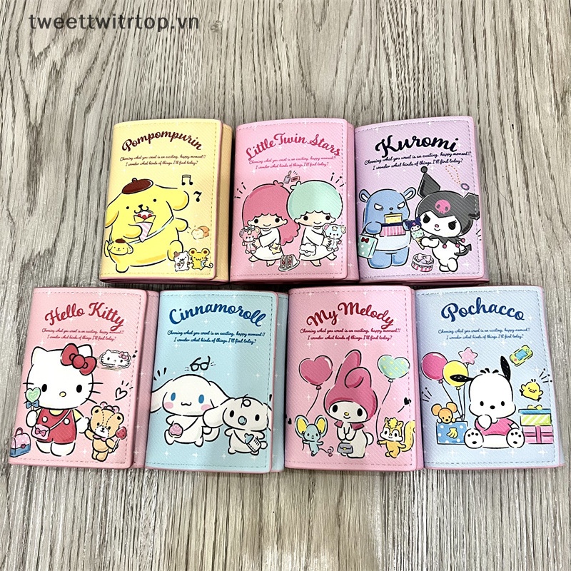 Tri Ví Đựng Tiền Họa Tiết kuromi cinnamon Dễ Thương Cho Nữ