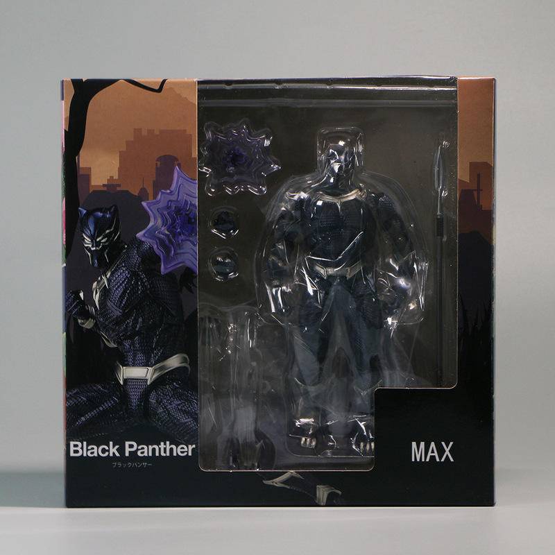 Đen Mô Hình Nhân Vật black panther ml legends spiderman Mangaa Bằng pvc Có Thể Di Chuyển Được