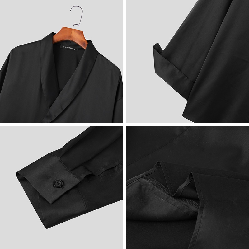 INCERUN Áo Sơ Mi Tay Dài Màu Trơn In Họa Tiết Trái Cây Thời Trang Cho Nam