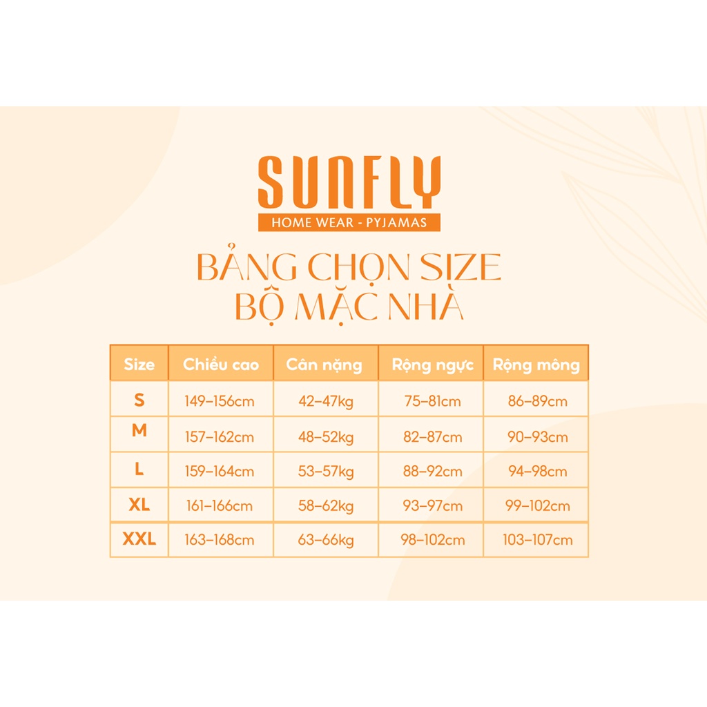 Đồ Bộ Mặc Nhà Nữ Cotton SUNLY Áo Dài Quần Dài SS5722