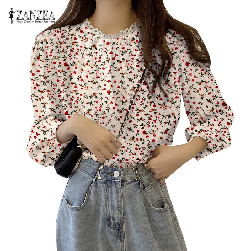 Zanzea Áo Nữ Tay Dài Phối Ren Thời Trang Hàn Quốc