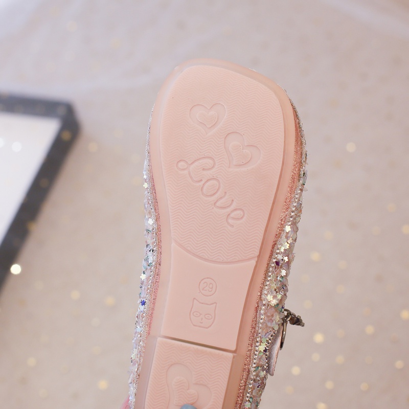 Giày Búp Bê Da Đế Mềm Đính Nơ Xinh Xắn Cho Bé Gái 2-12 Tuổi