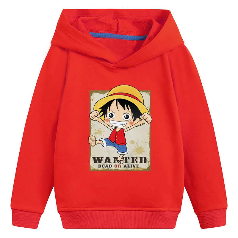Dễ Thương Áo Hoodie In Hình Nhân Vật luffy Trong Phim Hoạt Hình one piece Dành Cho Các Bé