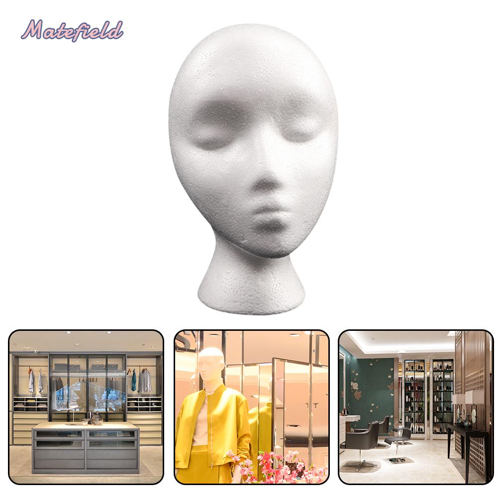 Đầu Ma Nơ Canh Nữ Bằng Xốp Trưng Bày Tóc Giả / Mắt Kính Siêu Bền