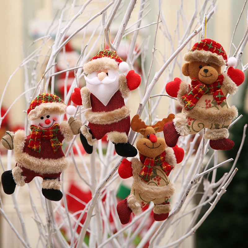 Phụ Kiện Trang Trí Giáng Sinh Hình Ông Già Noel Tuần Lộc / Gấu Tuần Lộc / Nai Sừng Tấm