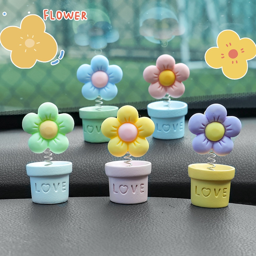 Đồ Chơi Hoa Hướng Dương Lắc Lư / Hoa Hướng Dương Dễ Thương Trang Trí Bảng Điều Khiển Trung Tâm Xe Hơi