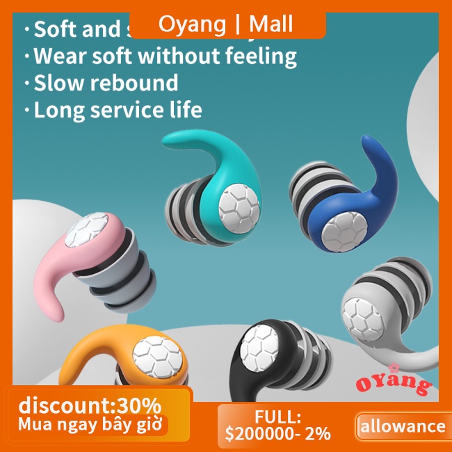 Oyang Nút Bịt Tai Bằng Silicon Chống Nước Thoải Mái Có Thể Tái Sử Dụng Dùng Khi Đi Bơi / Lướt Sóng / Ngủ