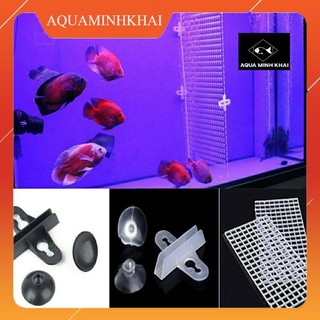 Tấm ngăn bể cá, tấm đậy nắp bể cá 30x30cm (có thể cắt hoặc nối thêm) - chân hít giữ tấm ngăn bể