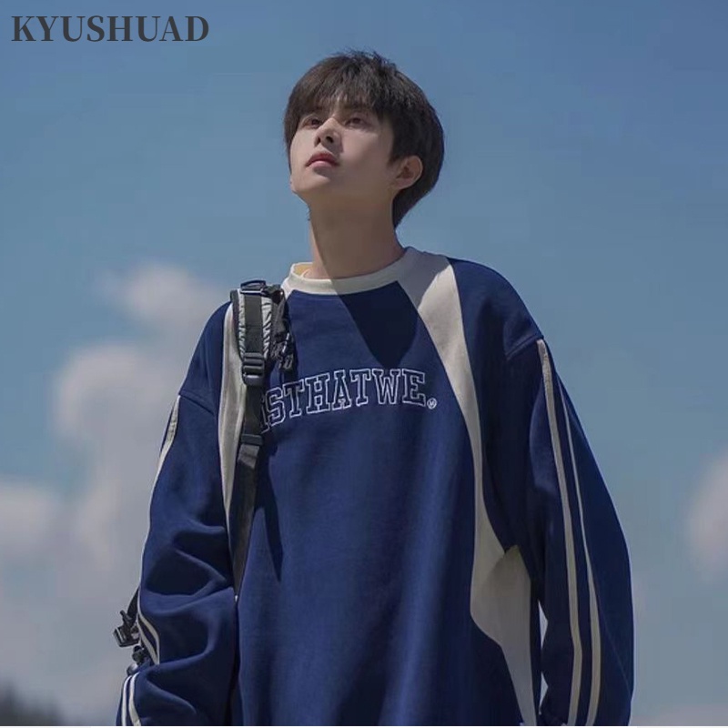 Kyushuad Áo Hoodie Dáng Rộng Phong Cách hong kong Thời Trang Cho Nam