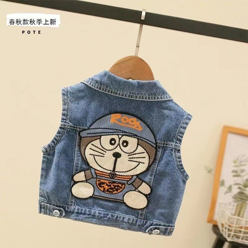 Áo Khoác denim Không Tay Phong Cách Thời Trang Hàn Quốc 2023 Cho Bé Trai