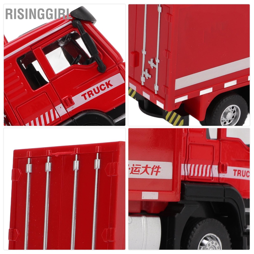 1/50 Mô Hình Xe Container Hợp Kim Kéo Lại Kỹ Thuật Vận Chuyển Đồ Chơi Cho Trẻ Em Bé Trai Gái Quà Tặng RisingGirl