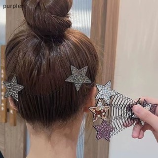 Lược cài tóc hình ngôi sao đính đá lấp lánh thời trang cho nữ