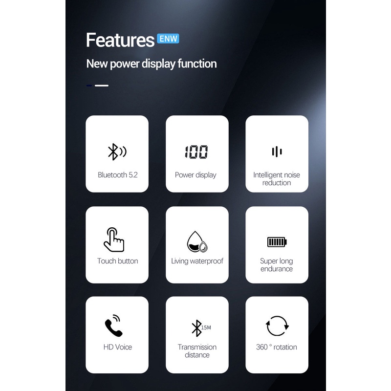 Tai nghe Bluetooth Tai nghe thể thao HD Voice Tai nghe không dây Tai nghe thể thao HD Voice Tai nghe Tws Tai nghe Tws Tai nghe Bluetooth Tai nghe không dây lululife8w