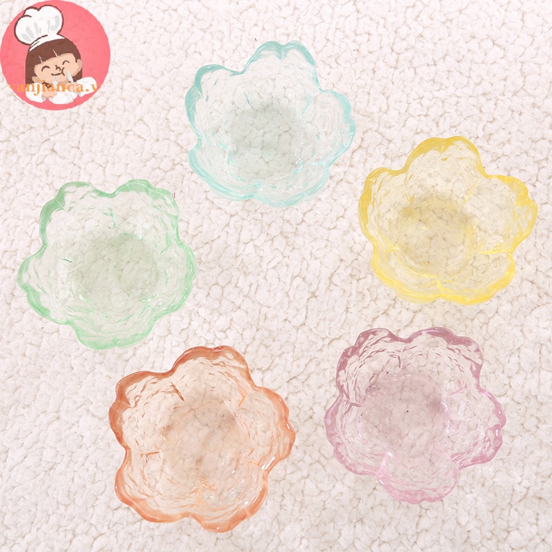 Đĩa Thủy Tinh Nhỏ Đựng Nước Sốt / Kem / Hoa Anh Đào Nhật Bản