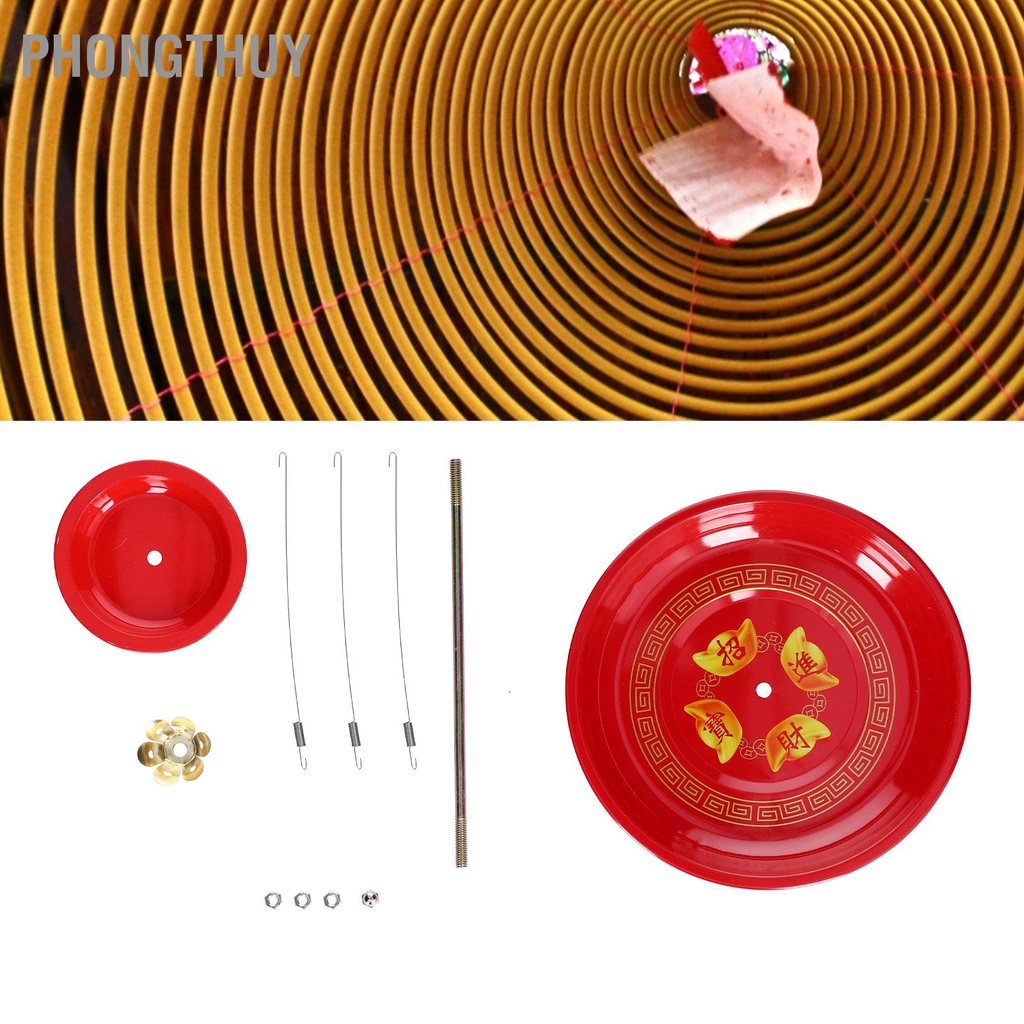 Khay thắp nhang vòng - Khay Nhang Hương Vòng Thép Không Gỉ Cho Phòng Khách