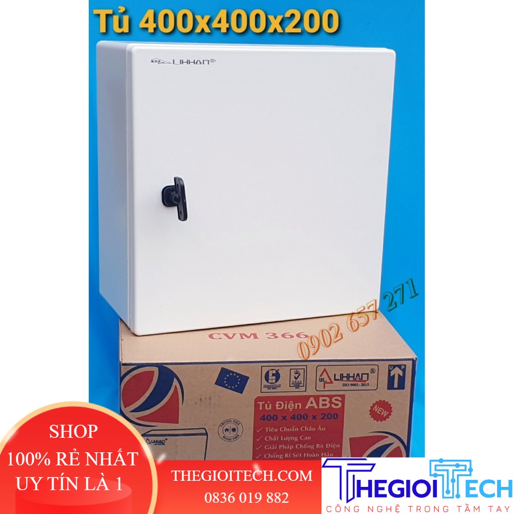 Vỏ tủ điện nhựa ABS 400x400x200
