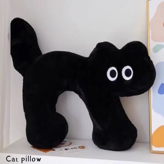 Hoạt hình gối tựa lưng hình mèo nhồi bông sáng tạo dễ thương