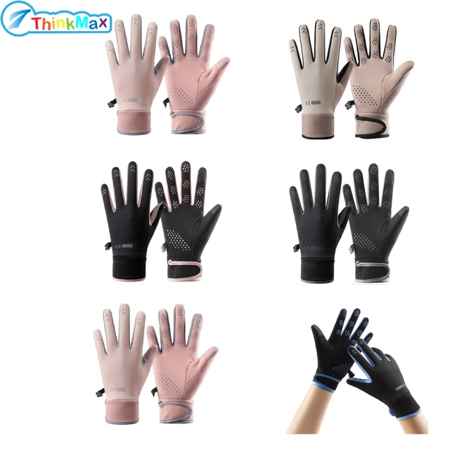 Găng Tay Xe Máy Chống Trơn Trượt Chống Thấm Nước Chống Gió Màn Hình Cảm Ứng Mùa Đông Ấm Áp Full Ngón Găng Tay Chạy Xe Đạp Trượt Tuyết