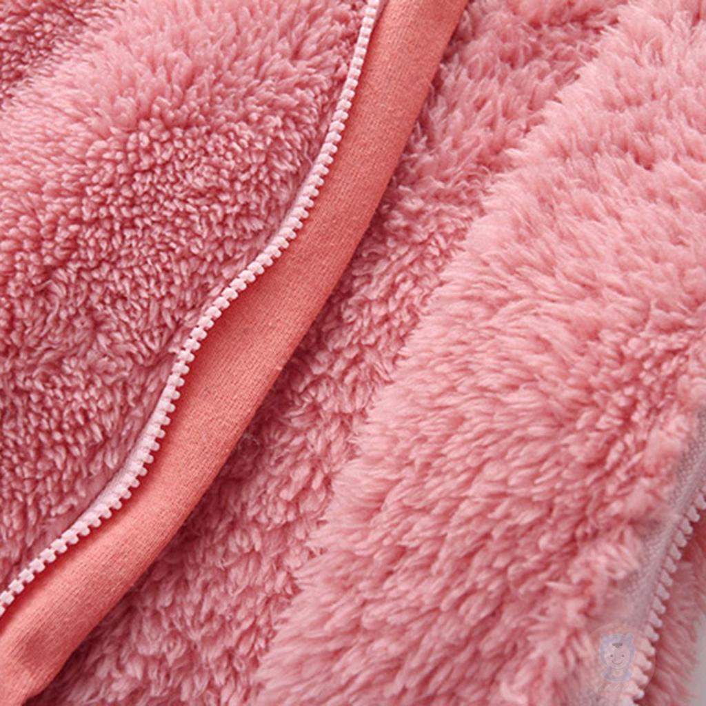 Bộ Áo Liền Quần Mùa Đông Tay Dài Có Mũ Trùm Và Khóa Kéo Cho Bé laa6-baby