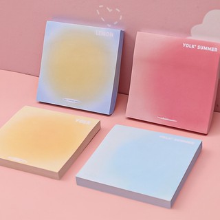 Set 50 tờ giấy ghi nhớ, giấy note hình vuông màu Gradient màu sắc đơn giản, thanh lịch