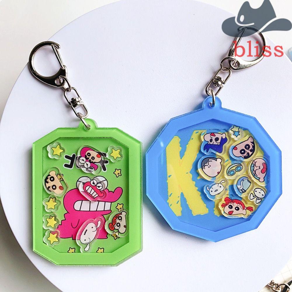 Bliss nohara shiro Móc Chìa Khóa mini Bằng acrylic Hình Cậu Bé Bút Chì shin-chan Nhiều Màu Phong Cách Hàn Quốc Dễ Thương Làm Quà Tặng Cho Trẻ Em