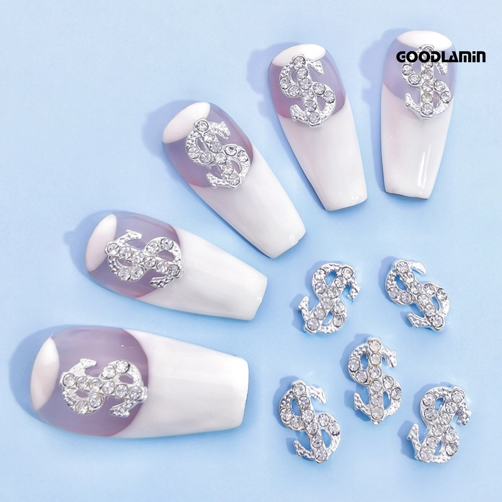 Set 10 Phụ Kiện Trang Trí Móng Tay 3d Hình Vương Miện Xinh Xắn