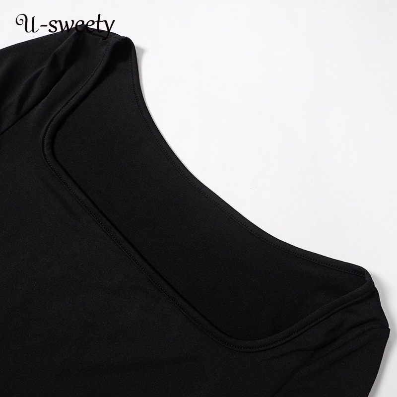 Áo Thun Tay Dài Cổ Vuông Màu Trơn Dáng Ôm Thời Trang 2023 Dành Cho Bạn Nữ