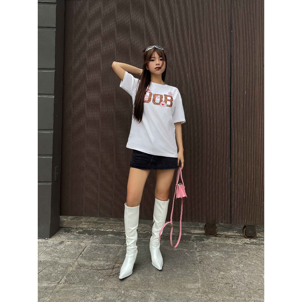 Áo Thun Unisex BOO Dáng Oversize Chất Liệu Cotton In Graphic OOB ZOOKIZ 2