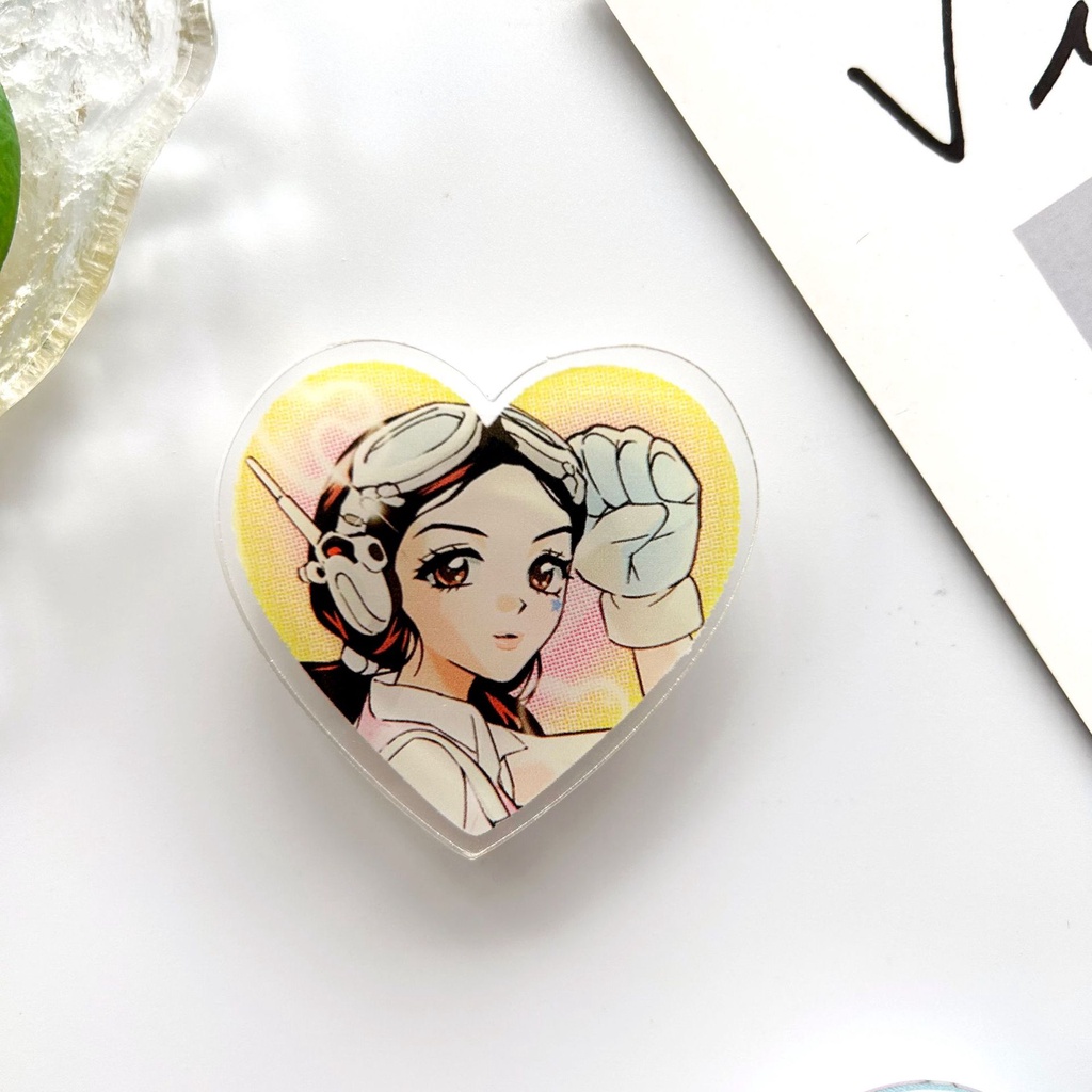 Giá Đỡ Điện Thoại Trong Suốt Hình Hoạt Hình Dễ Thương