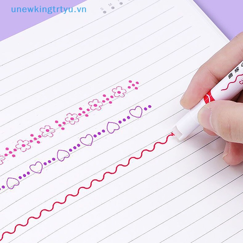 Unewtyu Bút Đánh Dấu Hai Đầu Họa Tiết Vui Nhộn Nhanh Khô Nhiều Màu Sắc Bắt Mắt