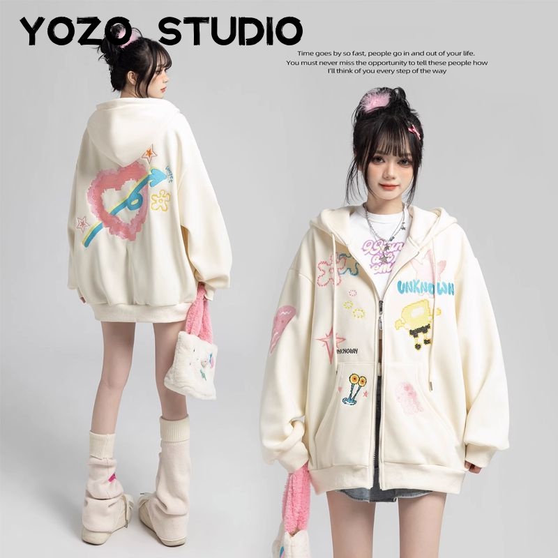 RUICHE Áo Khoác hoodie áo khoác nữ zip hoodie Thông thường Fashion High-quality Thời trang A98J91238Z230919