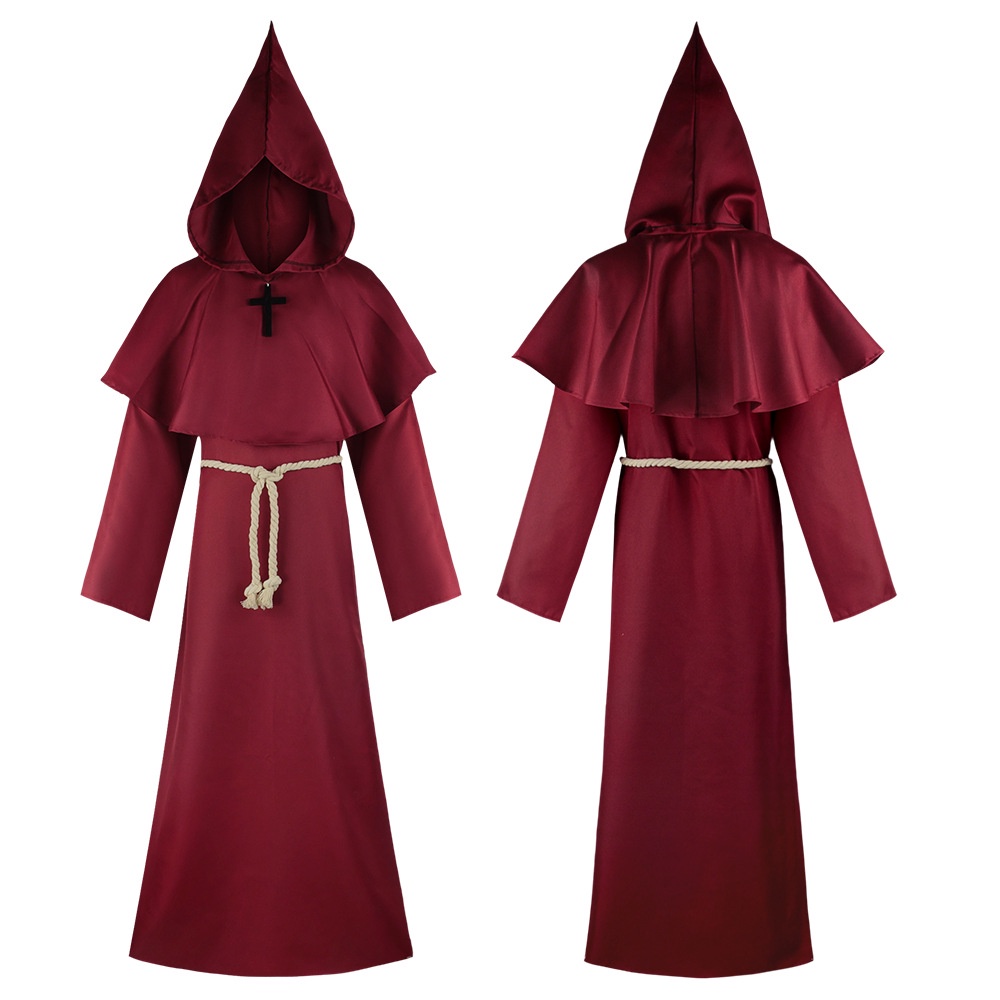 Áo Choàng Bác Sĩ Có Mũ Trùm Đầu Màu Đen Dùng Hóa Trang halloween Dành Cho Người Lớn Và Trẻ Em