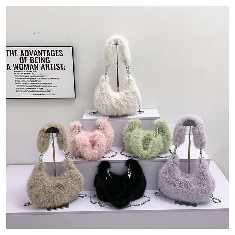 Túi Đeo Chéo Phủ Lông Thời Trang Thu Đông 2023 Dễ Thương Cho Nữ