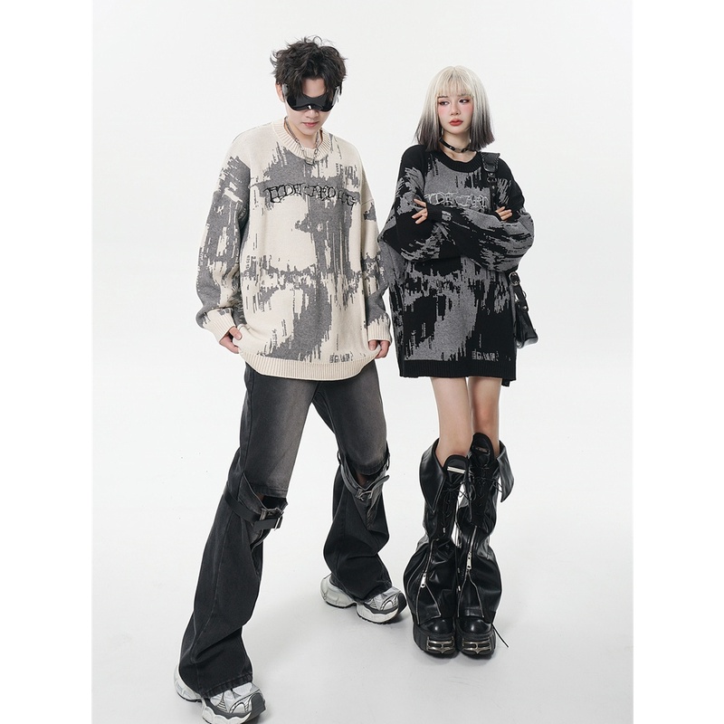 Áo sweater Dáng Rộng Phong Cách Thời Trang Đường Phố Mỹ Mùa Thu Mới 2023
