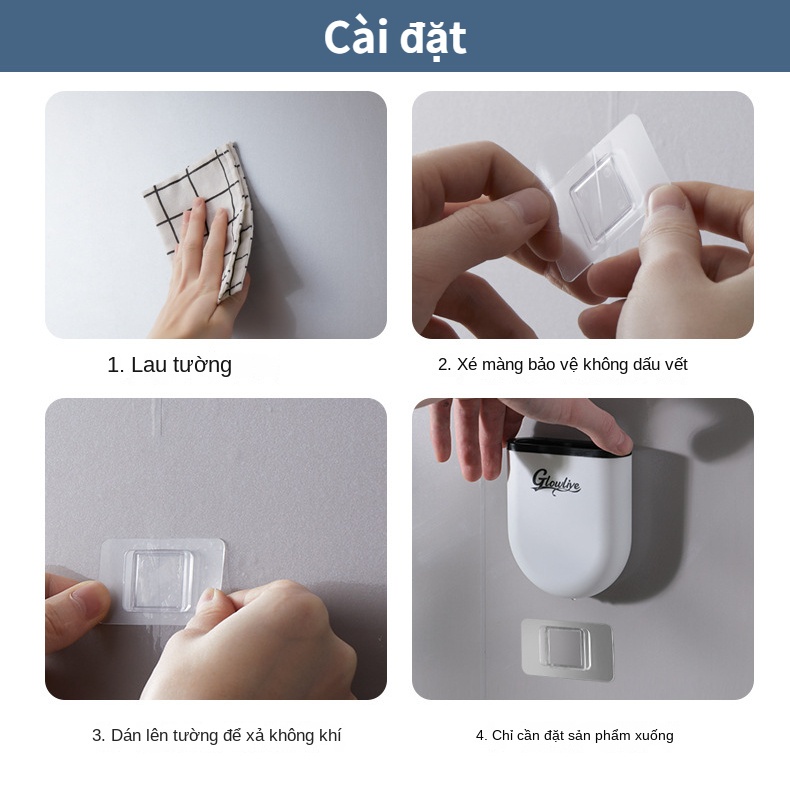 Bộ Cọ Chà toilet Bằng silicone Cán Dài Tiện Lợi Dành Cho Nhà Tắm