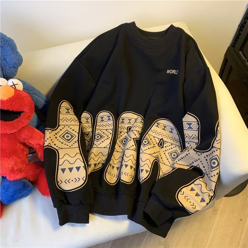 Áo Thun Tay Dài Cổ Tròn Dáng Rộng Thời Trang Cho Nam Giới size m-8xl