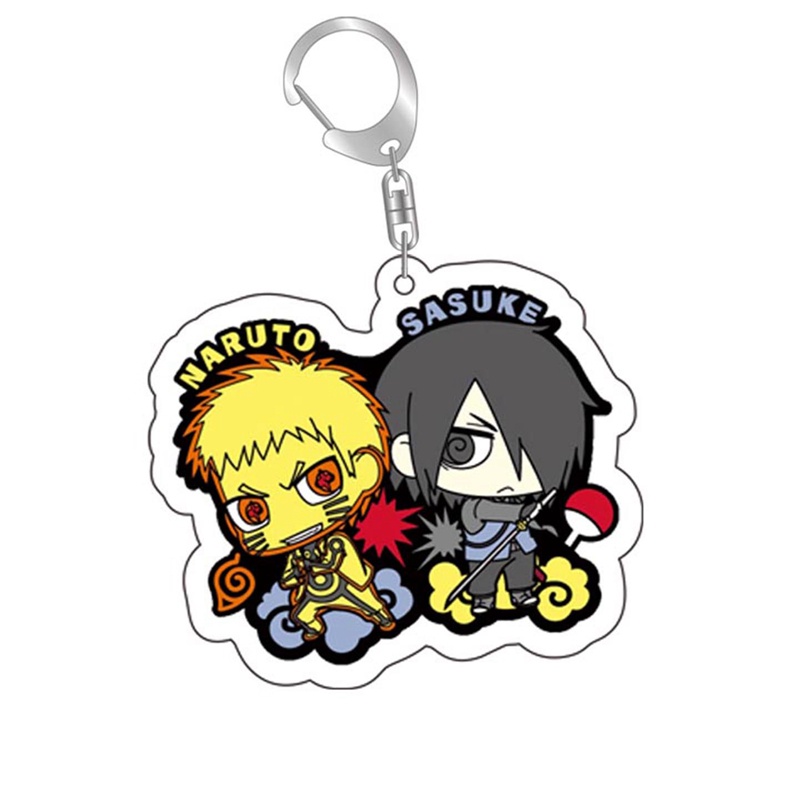 Hq Móc Khóa acrylic Hai Mặt Trong Suốt Họa Tiết Hoạt Hình anime naruto