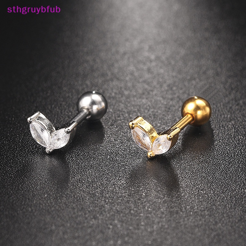 Sthb 1 Bông Tai Xương Xoắn Ốc Hình Học Đính Đá zircon Làm Quà Tặng Cho Bạn Gái vn